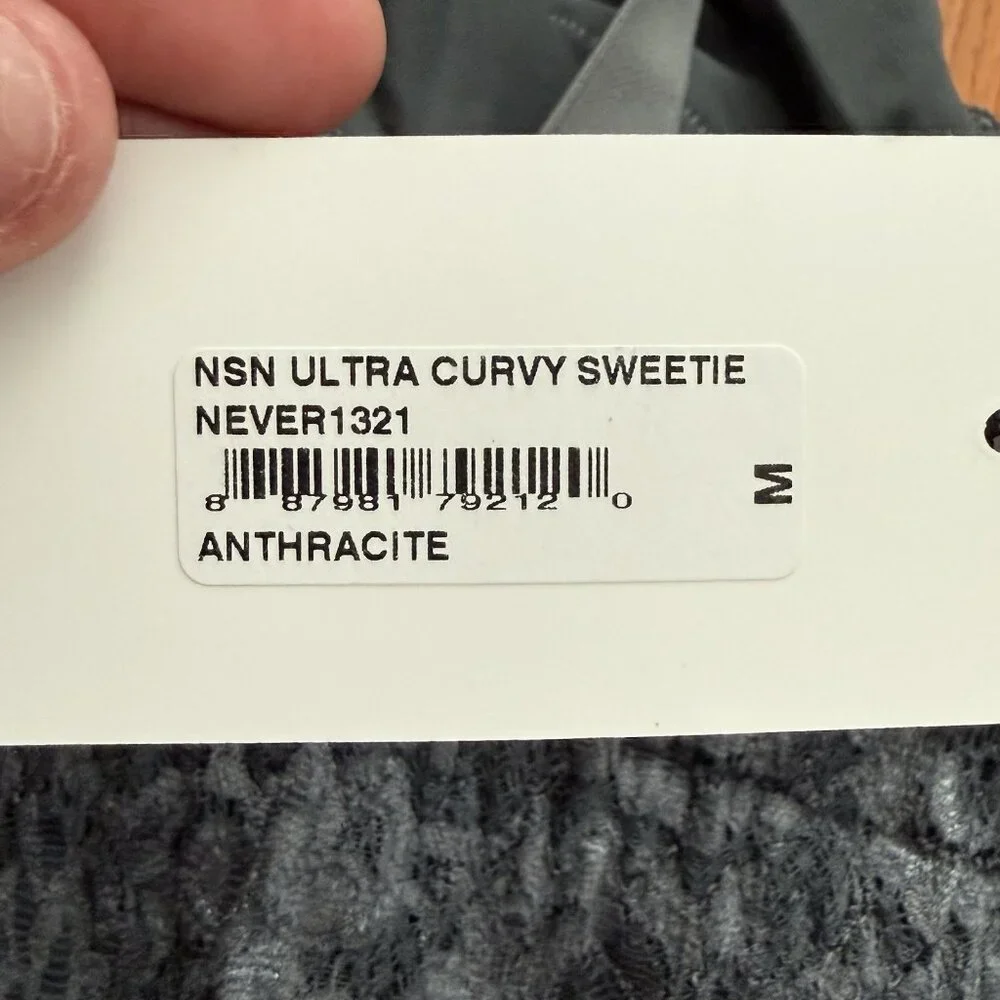 Cosabella Never Say Never Ultra Curvy Sweetie Bralette M Anthracite Lace NWT Bra - Picture 9 of 9